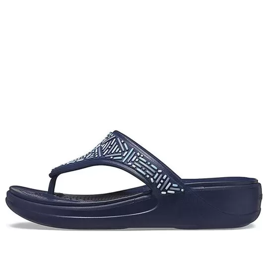 (WMNS) Crocs Chinelos Monterey com contas azul profundo