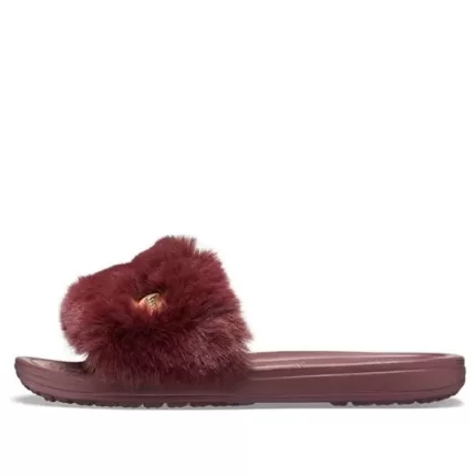 (WMNS) Crocs Chinelos Vinho Tinto