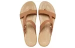 (WMNS) Crocs Chinelos casuais dourados