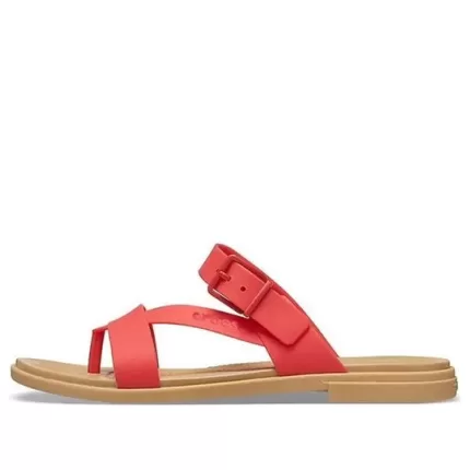 (WMNS) Crocs Chinelos casuais vermelhos chama