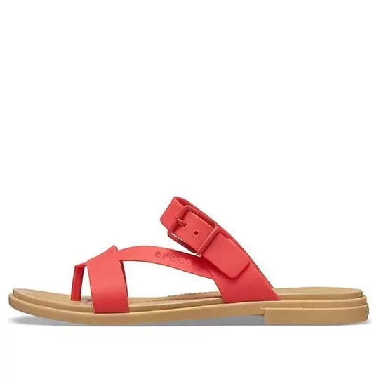 (WMNS) Crocs Chinelos casuais vermelhos chama