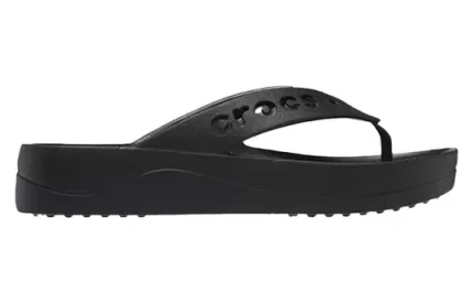 (WMNS) Crocs Chinelos com detalhes recortados na plataforma Baya ‘Pretos’