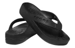 (WMNS) Crocs Chinelos com detalhes recortados na plataforma Baya ‘Pretos’