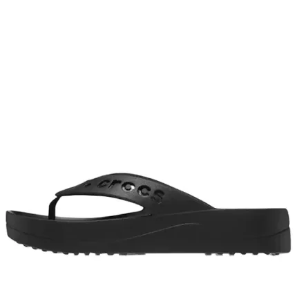 (WMNS) Crocs Chinelos com detalhes recortados na plataforma Baya ‘Pretos’