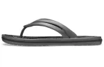 (WMNS) Crocs Chinelos com estampa de leopardo sapato preto