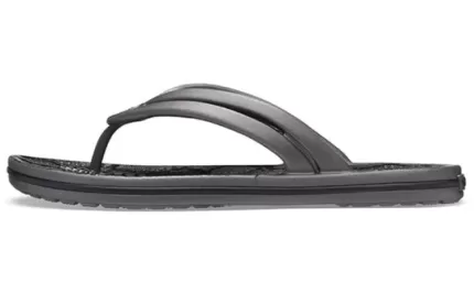 (WMNS) Crocs Chinelos com estampa de leopardo sapato preto