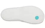 (WMNS) Crocs Chinelos de malha azul branco