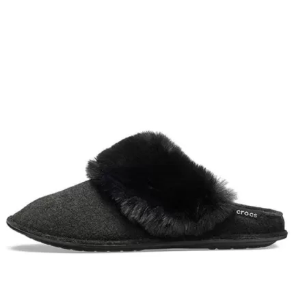 (WMNS) Crocs Chinelos de pele de mula ‘Pretos’