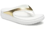 (WMNS) Crocs Chinelos de sola grossa em ouro branco ‘Ouro Branco’