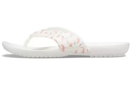 (WMNS) Crocs Chinelos de verão Kadee Branco