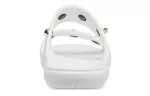 (WMNS) Crocs Chinelos esportivos com sola macia e aconchegante para exteriores de salto plano branco