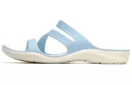 (WMNS) Crocs Chinelos esportivos de salto plano azul