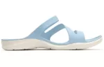 (WMNS) Crocs Chinelos esportivos de salto plano azul