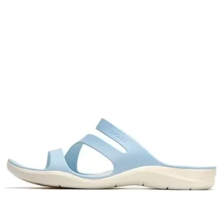 (WMNS) Crocs Chinelos esportivos de salto plano azul