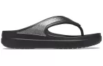 (WMNS) Crocs Chinelos pretos com sola grossa
