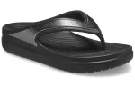 (WMNS) Crocs Chinelos pretos com sola grossa