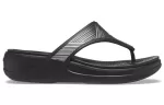 (WMNS) Crocs Chinelos pretos estilosos metálicos Monterey