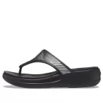 (WMNS) Crocs Chinelos pretos estilosos metálicos Monterey