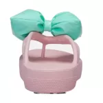 (WMNS) Crocs Classic Chinelos plataforma com laço ‘Pink Teal’