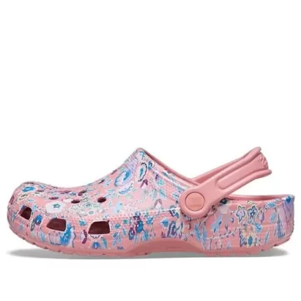 (WMNS) Crocs Classic Clog Liberty London Beach Sandálias Rosa