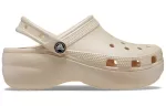 (WMNS) Crocs Classic Clog Platform Shimmer ‘Vanilla’