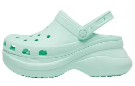 (WMNS) Crocs Classic Clog Retro Thick Sole Sandálias Verde Menta