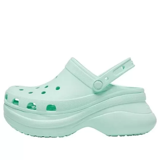 (WMNS) Crocs Classic Clog Retro Thick Sole Sandálias Verde Menta