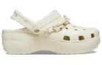 (WMNS) Crocs Classic Corrente de plataforma Clogs ‘Osso’