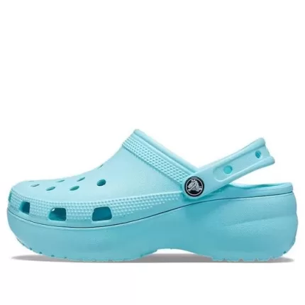 (WMNS) Crocs Classic Entupimento de plataforma ‘Água Pura’