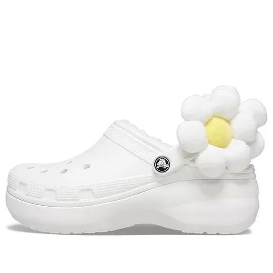 (WMNS) Crocs Classic Flor Clogs ‘Branco’