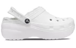 (WMNS) Crocs Classic Forro de plataforma Clogs ‘Branco’