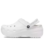 (WMNS) Crocs Classic Forro de plataforma Clogs ‘Branco’