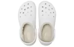 (WMNS) Crocs Classic Forro de plataforma Clogs ‘Branco’