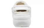 (WMNS) Crocs Classic Forro de plataforma Clogs ‘Branco’