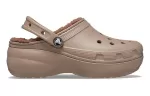 (WMNS) Crocs Classic Forro de plataforma Clogs ‘Cogumelo’