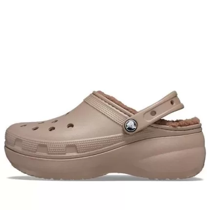 (WMNS) Crocs Classic Forro de plataforma Clogs ‘Cogumelo’