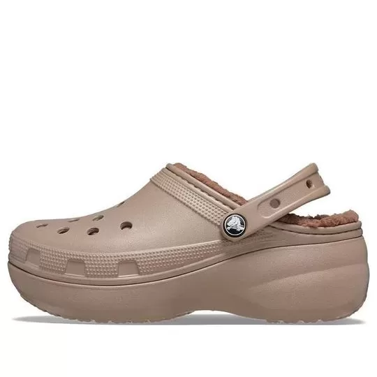 (WMNS) Crocs Classic Forro de plataforma Clogs ‘Cogumelo’