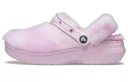(WMNS) Crocs Classic Fur Sure Clogs Bailarina ‘Pink White’