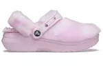 (WMNS) Crocs Classic Fur Sure Clogs Bailarina ‘Pink White’