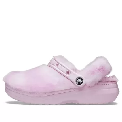 (WMNS) Crocs Classic Fur Sure Clogs Bailarina ‘Pink White’