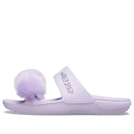 (WMNS) Crocs Classic Fur Sure Slip-On Sandálias ‘Lilás’