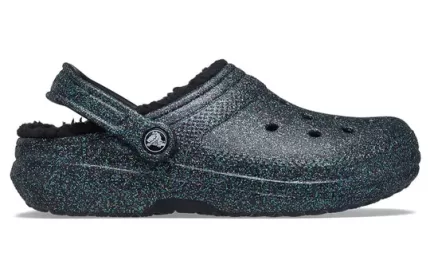 (WMNS) Crocs Classic Glitter Black Lined Clogs ‘Starry Skies’