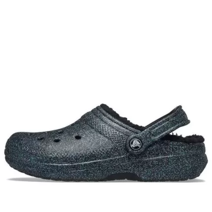 (WMNS) Crocs Classic Glitter Black Lined Clogs ‘Starry Skies’