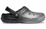 (WMNS) Crocs Classic Glitter Forrado Clogs ‘Preto Prata’