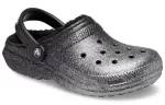 (WMNS) Crocs Classic Glitter Forrado Clogs ‘Preto Prata’