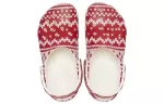 (WMNS) Crocs Classic Gráfico de suéter de férias ‘Red White’