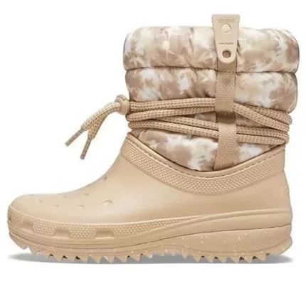 (WMNS) Crocs Classic Neo Puff Luxe Boots ‘Bege Branco’