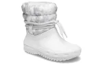 (WMNS) Crocs Classic Neo Puff Luxe Boots ‘Branco Cinza’