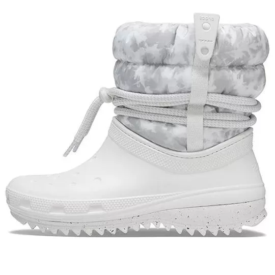 (WMNS) Crocs Classic Neo Puff Luxe Boots ‘Branco Cinza’