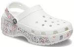 (WMNS) Crocs Classic Plataforma Americana Paisley Clogs ‘Branco’